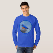 Bluebird Painting - Original Bird Art T-shirt (Voorkant volledig)