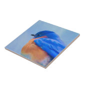 Bluebird Painting - Original Bird Art Tegeltje (Zijkant)