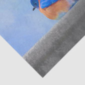Bluebird Painting - Original Bird Art Tissuepapier (Detail)