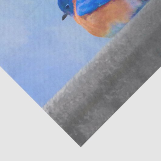 Bluebird Painting - Original Bird Art Tissuepapier (Detail)