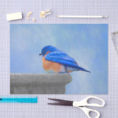Bluebird Painting - Original Bird Art Tissuepapier (Craft)