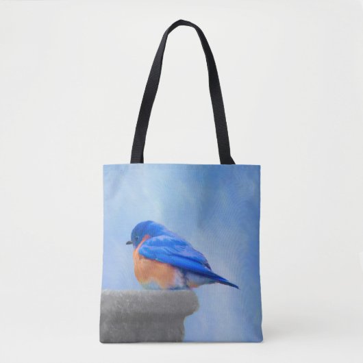 Bluebird Painting - Original Bird Art Tote Bag (Voorkant)