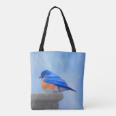 Bluebird Painting - Original Bird Art Tote Bag (Achterkant)
