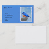 Bluebird Painting - Original Bird Art Visitekaartje (Voorkant / Achterkant)