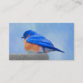 Bluebird Painting - Original Bird Art Visitekaartje (Achterkant)
