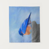 Bluebird Painting - Original Bird Art Wandkleed (Voorkant)