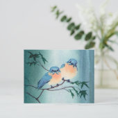 BLUEBIRD PAIR door SHARON SHARPE Briefkaart (Staand voorkant)