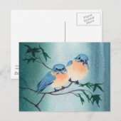 BLUEBIRD PAIR door SHARON SHARPE Briefkaart (Voorkant / Achterkant)