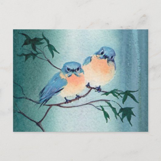 BLUEBIRD PAIR door SHARON SHARPE Briefkaart (Voorkant)