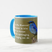 Bluebird Quote Mok (Voorkant links)