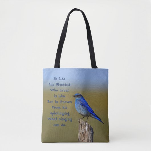 Bluebird Quote Tote Bag (Voorkant)