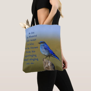 Bluebird Quote Tote Bag