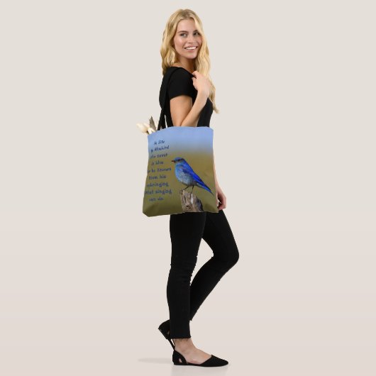 Bluebird Quote Tote Bag (Op model)