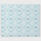 Bluebird Rainbow - Blauwe wolken Cadeaupapier (Vlak)