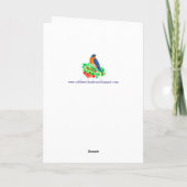 Bluebird Red Roses Groeten uit New York Kaart (Achterkant)