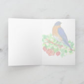 Bluebird Red Roses Groeten uit New York Kaart (Binnen)