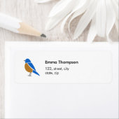 Bluebird Return Address Label Minimal Illustration (Insitu)