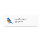 Bluebird Return Address Label Minimal Illustration (Voorkant)