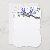  Bluebird Royal Blue Wedding Invitations Kaart (Achterkant)