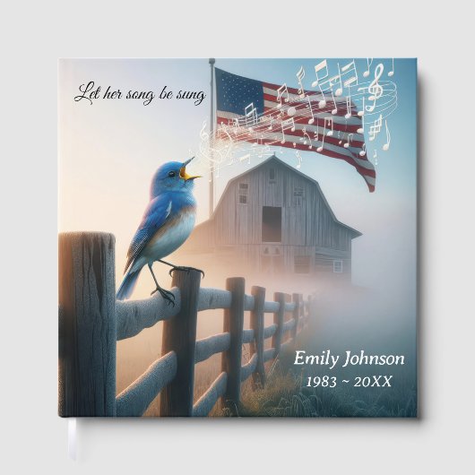 Bluebird Singing en American Flag Memorial Service Gastenboek (Voorkant)
