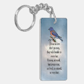 Bluebird "So Loved" gedicht Sleutelhanger (Voorkant Links)