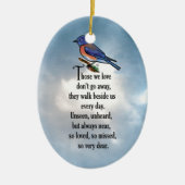 Bluebird "so Loved" Poem Keramisch Ornament (Voorkant)