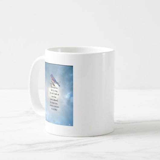 Bluebird "so Loved" Poem Koffiemok (Voorkant links)