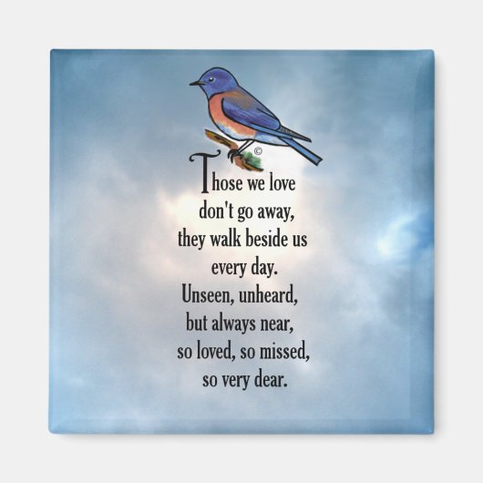 Bluebird "so Loved" Poem Magneet (Voorkant)
