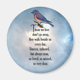 Bluebird "so Loved" Poem Magneet