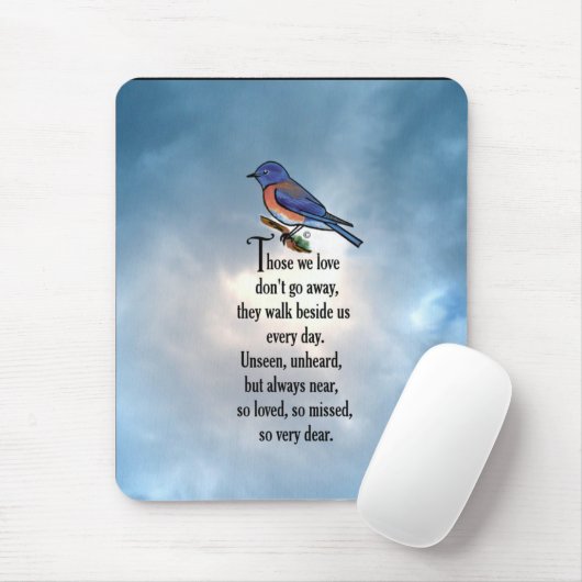 Bluebird "so Loved" Poem Muismat (Met muis)