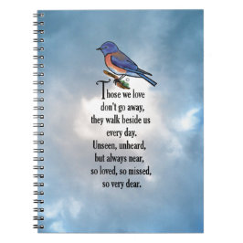Bluebird "so Loved" Poem Notitieboek