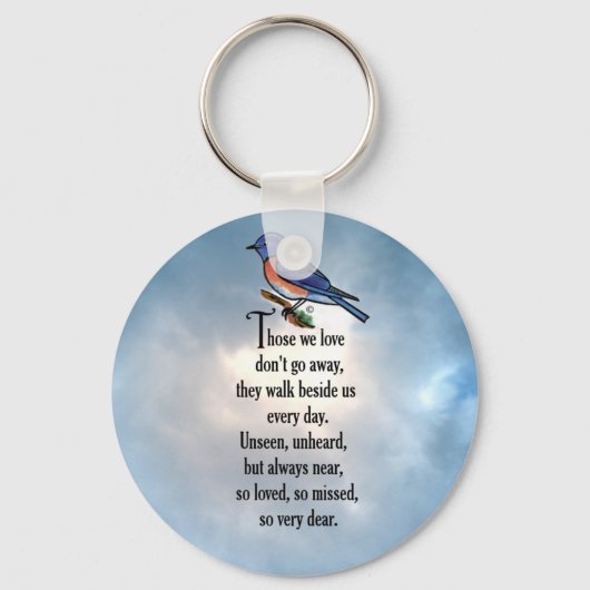 Bluebird "so Loved" Poem Sleutelhanger (Voorkant)