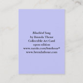 Bluebird Song ArtCard Visitekaartje (Achterkant)