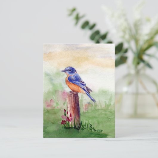 Bluebird Song Briefkaart (Staand voorkant)