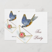 Bluebird Tea Party Kaart (Voorkant / Achterkant)