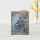 Bluebird USA - handgeschilderd Kaart (Gele Bloem)