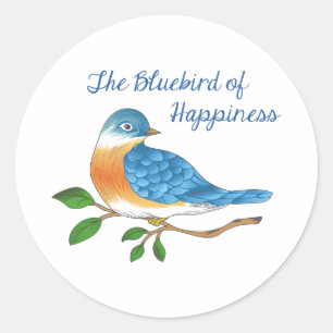 BLUEBIRD VAN DE ZIEKTE RONDE STICKER