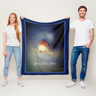 Bluebird van geluk gepersonaliseerd fleece deken