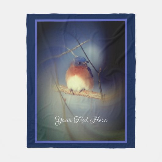 Bluebird van geluk gepersonaliseerd fleece deken (Voorkant)