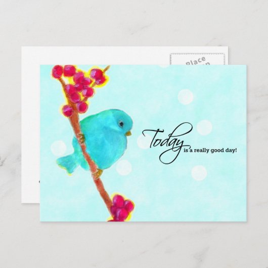 Bluebird - Vandaag is echt een goede dag Briefkaart (Voorkant / Achterkant)