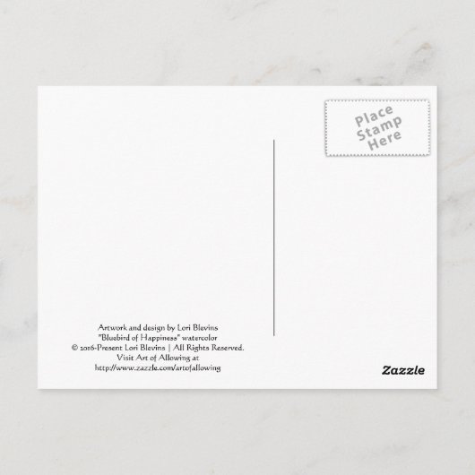 Bluebird - Vandaag is echt een goede dag Briefkaart (Achterkant)