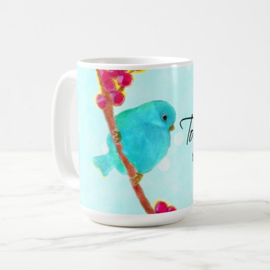 Bluebird - Vandaag is echt een goede dag! Koffiemok (Voorkant links)