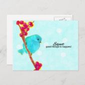 Bluebird - Verwacht goede dingen te gebeuren Briefkaart (Voorkant / Achterkant)
