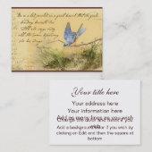 Bluebird Victor Hugo Quote Visitekaartjes (Voorkant / Achterkant)
