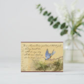 Bluebird Victor Hugo Quote Visitekaartjes (Staand voorkant)