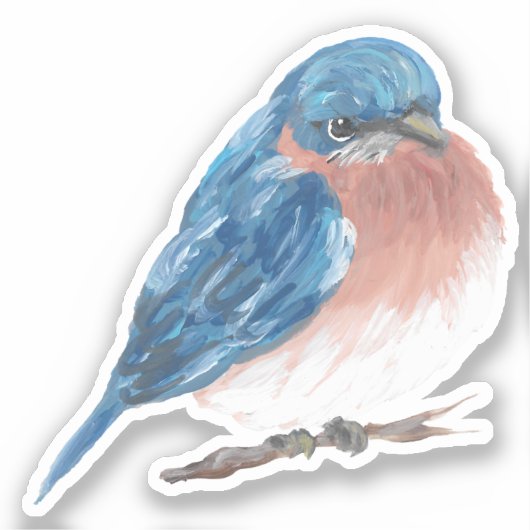 Bluebird Vinyl Sticker (Voorkant)