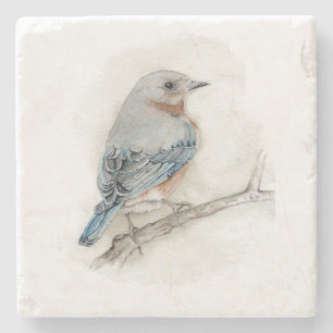 Bluebird Vrouw Stone Onderzetter