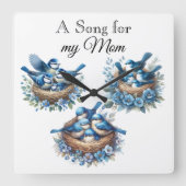 Bluebird wandklok (Voorkant)