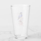 Bluebird Waterverf Garden Bird Natuur Art Glas (Achterkant)