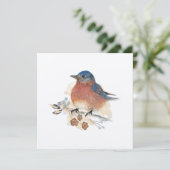 Bluebird Waterverf schilderij (Staand voorkant)